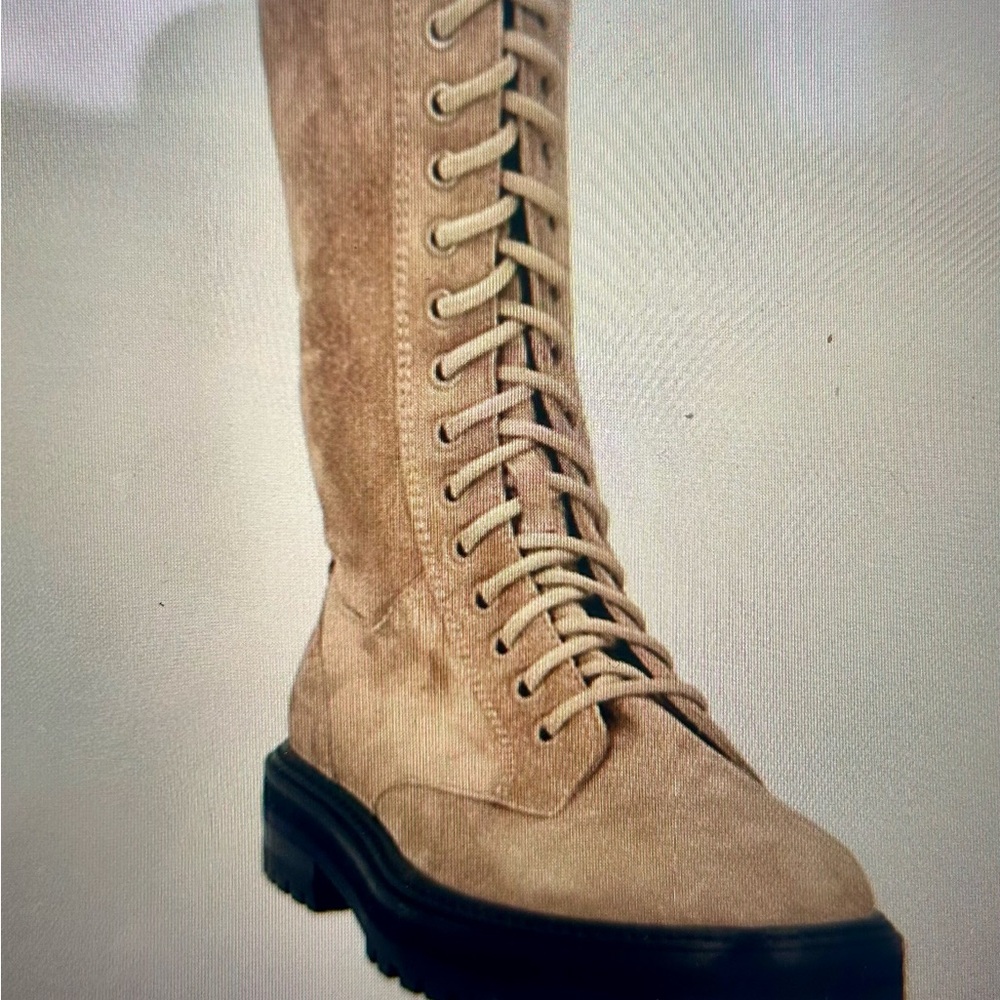 Jimmy Choo Suede Cora Combat Boot in Excellent Condition! Comfortable!